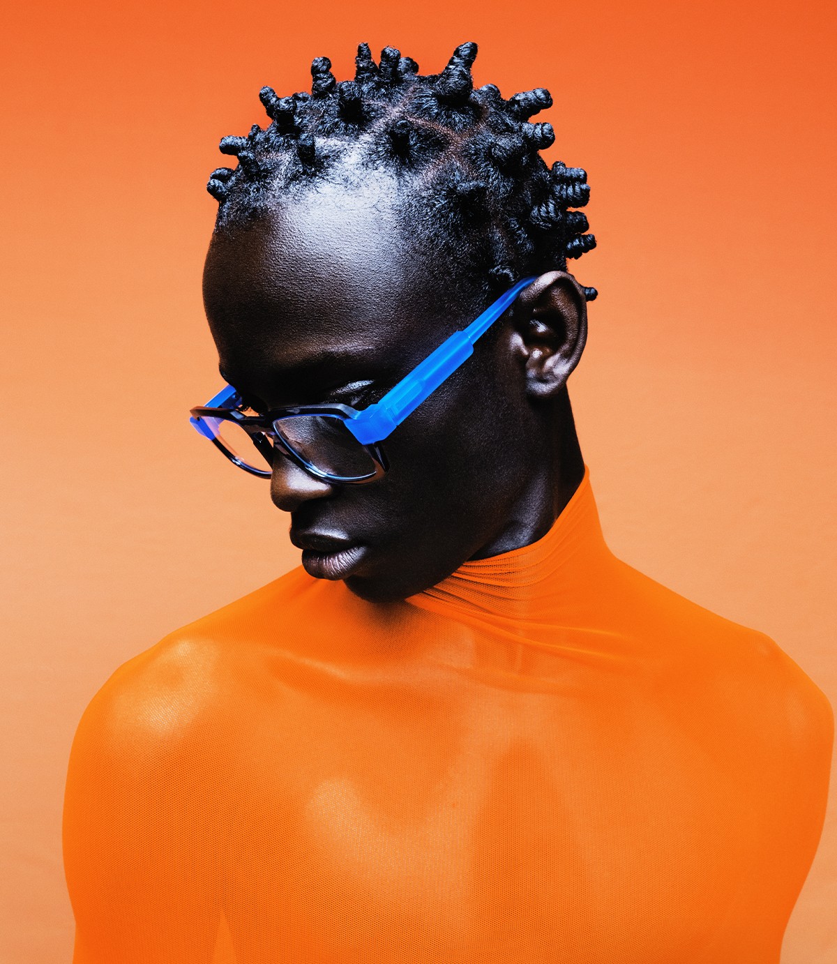 Model wearing Dita sunglasses